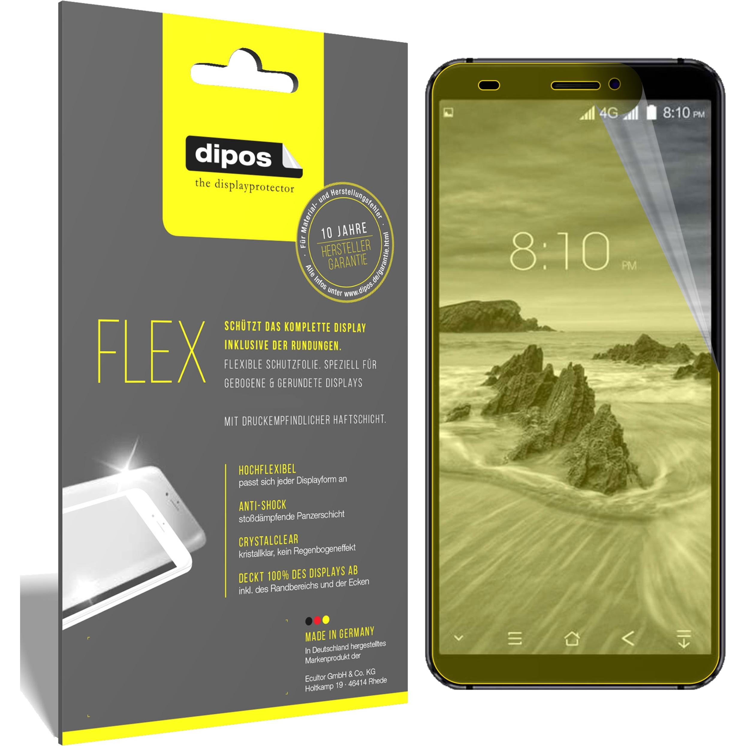Dipos Displayschutzfolie Full-Cover 3D (3 Stück, Blackview S6), Smartphone Schutzfolie, Transparent
