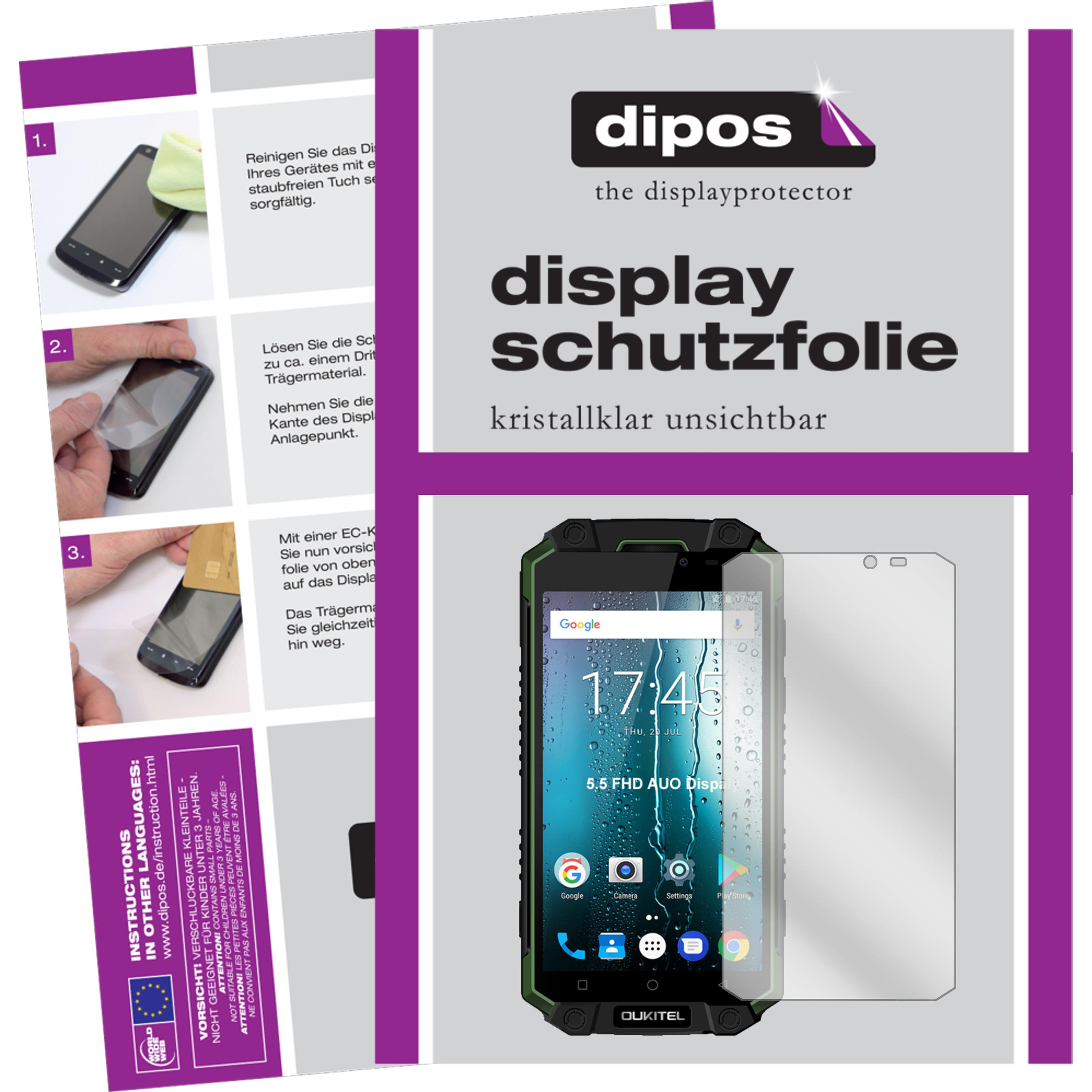 Dipos Displayschutzfolie Crystalclear (5 Stück, Oukitel K10000 Max), Smartphone Schutzfolie, Transparent