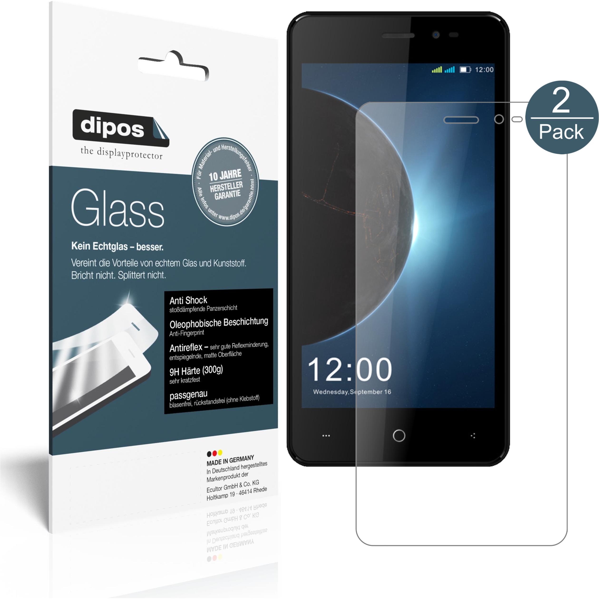 Dipos Displayschutz Anti-Shock (2 Stück, Leagoo Z6), Smartphone Schutzfolie, Transparent