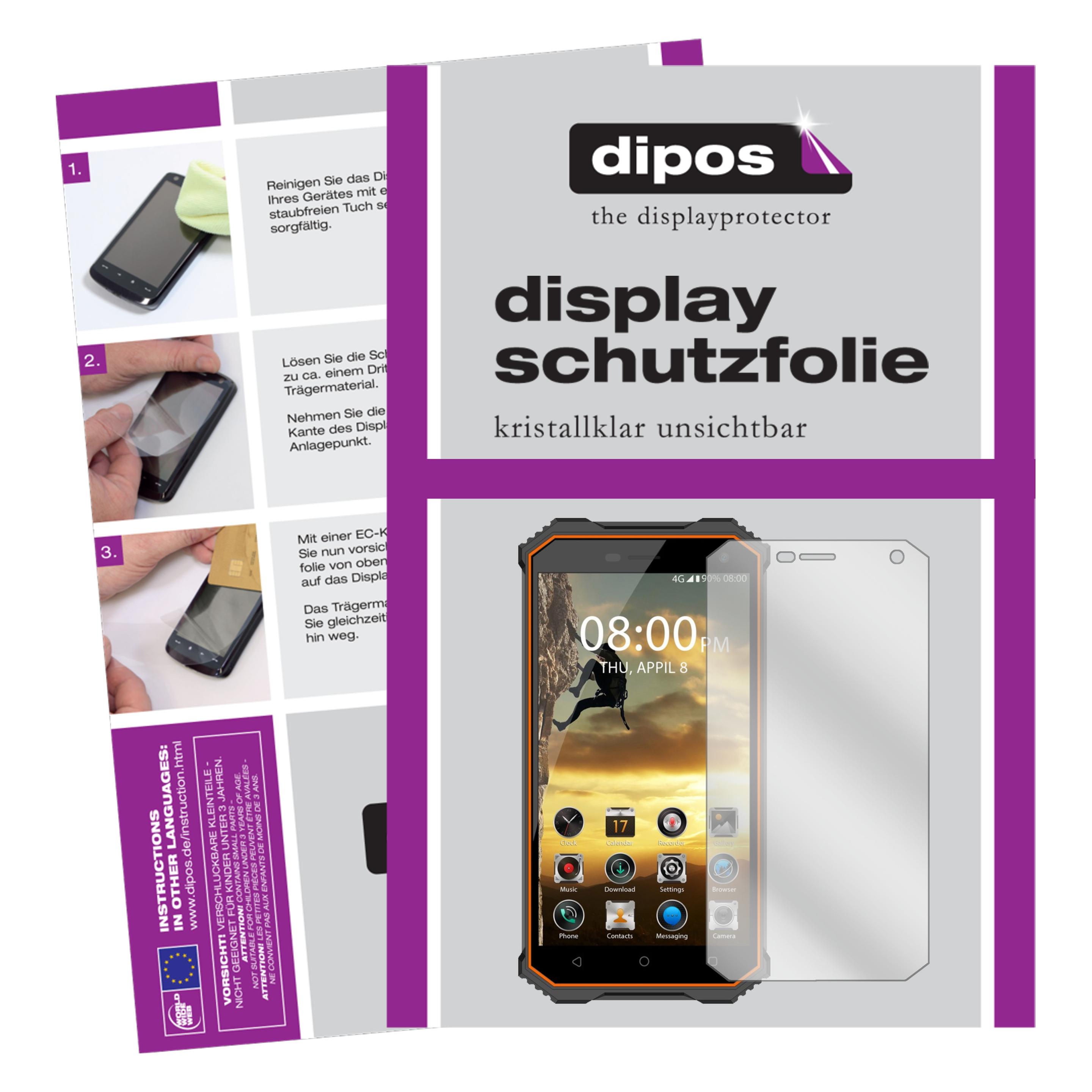 Dipos Displayschutzfolie Crystalclear (2 Stk., Phonemax Rocky 2), Smartphone Schutzfolie, Transparent