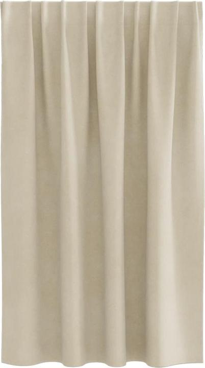 Produktbild VidaXL Verdunkelungsvorhänge mit Klettband 2 Stk. Creme Samt (140 x 140 cm)