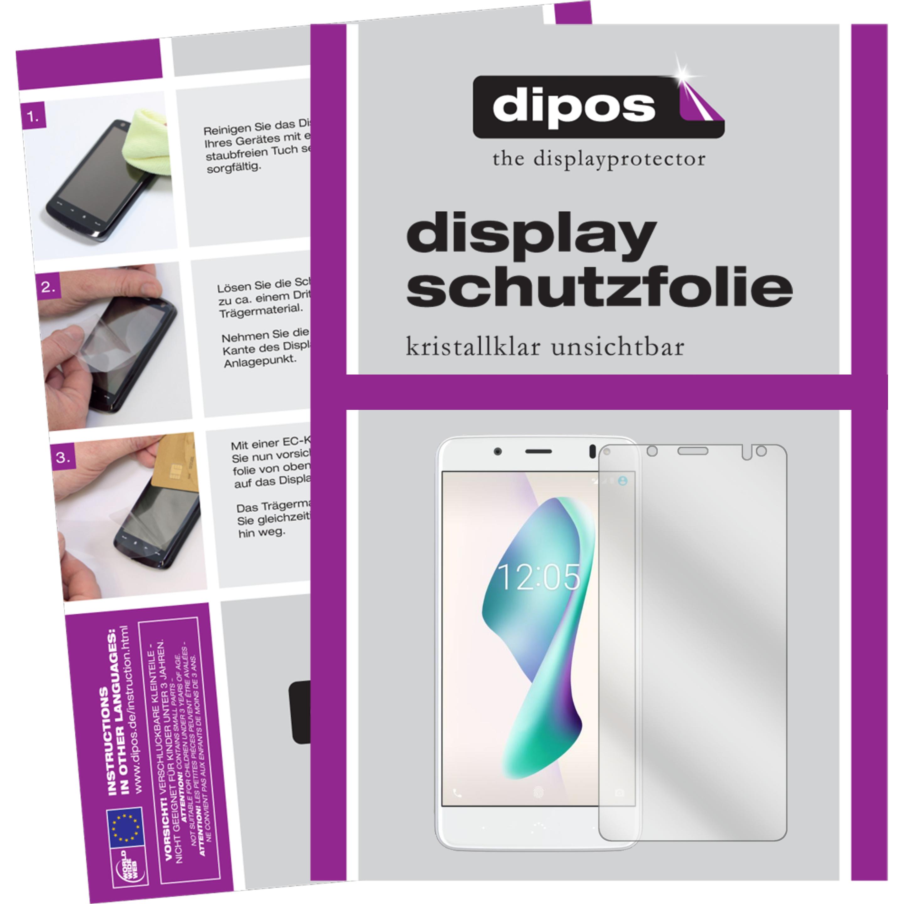 Dipos Displayschutzfolie Crystalclear (1 Stück, BQ Aquaris VS Plus), Smartphone Schutzfolie, Transparent