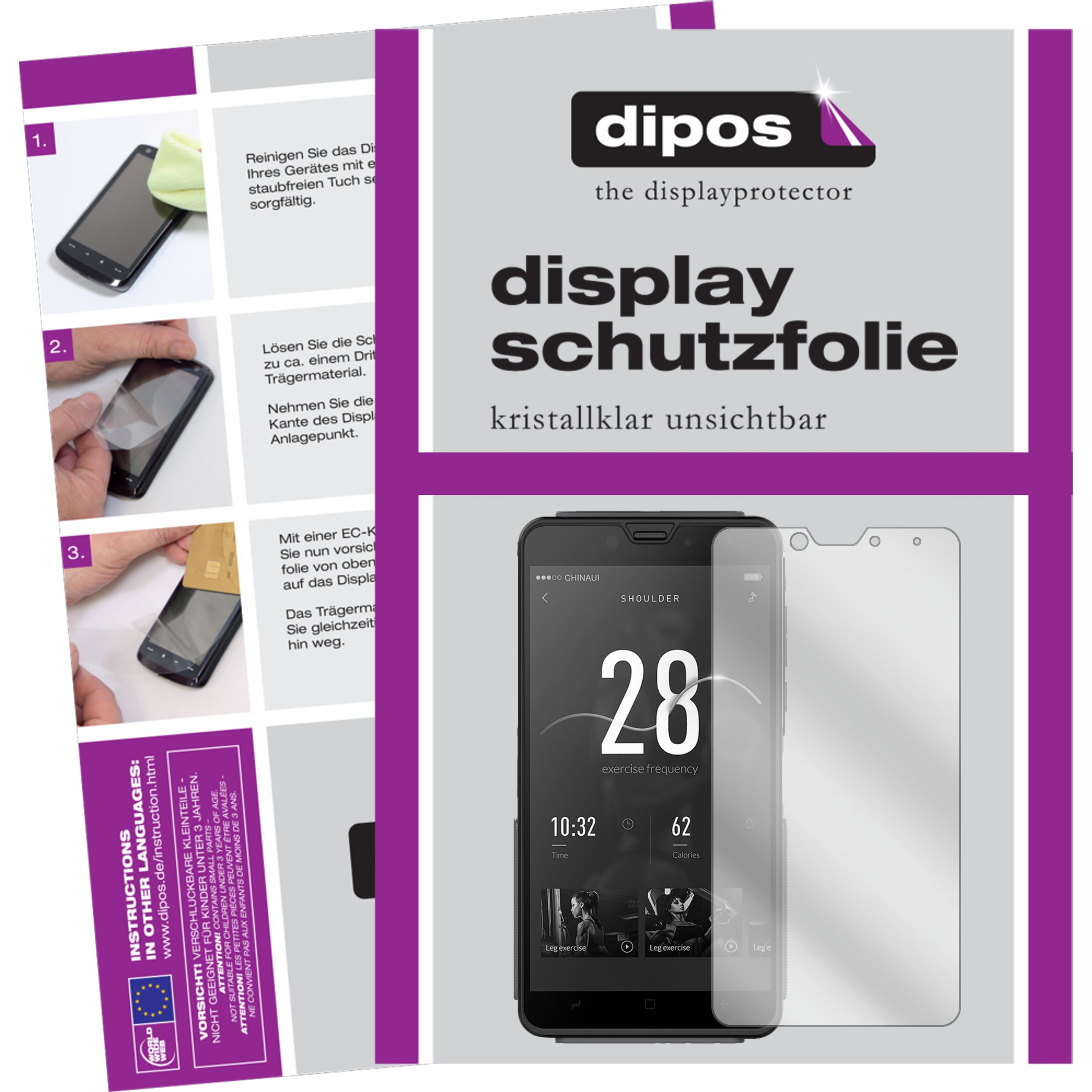 Dipos Displayschutzfolie Crystalclear (1 Stück, Elephone Fighter), Smartphone Schutzfolie, Transparent