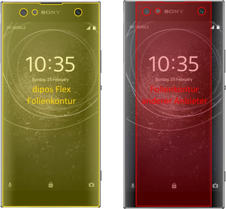 Actual product image Dipos Screen Protector Full-Cover 3D (3 pcs., Sony Xperia XA2 Ultra)