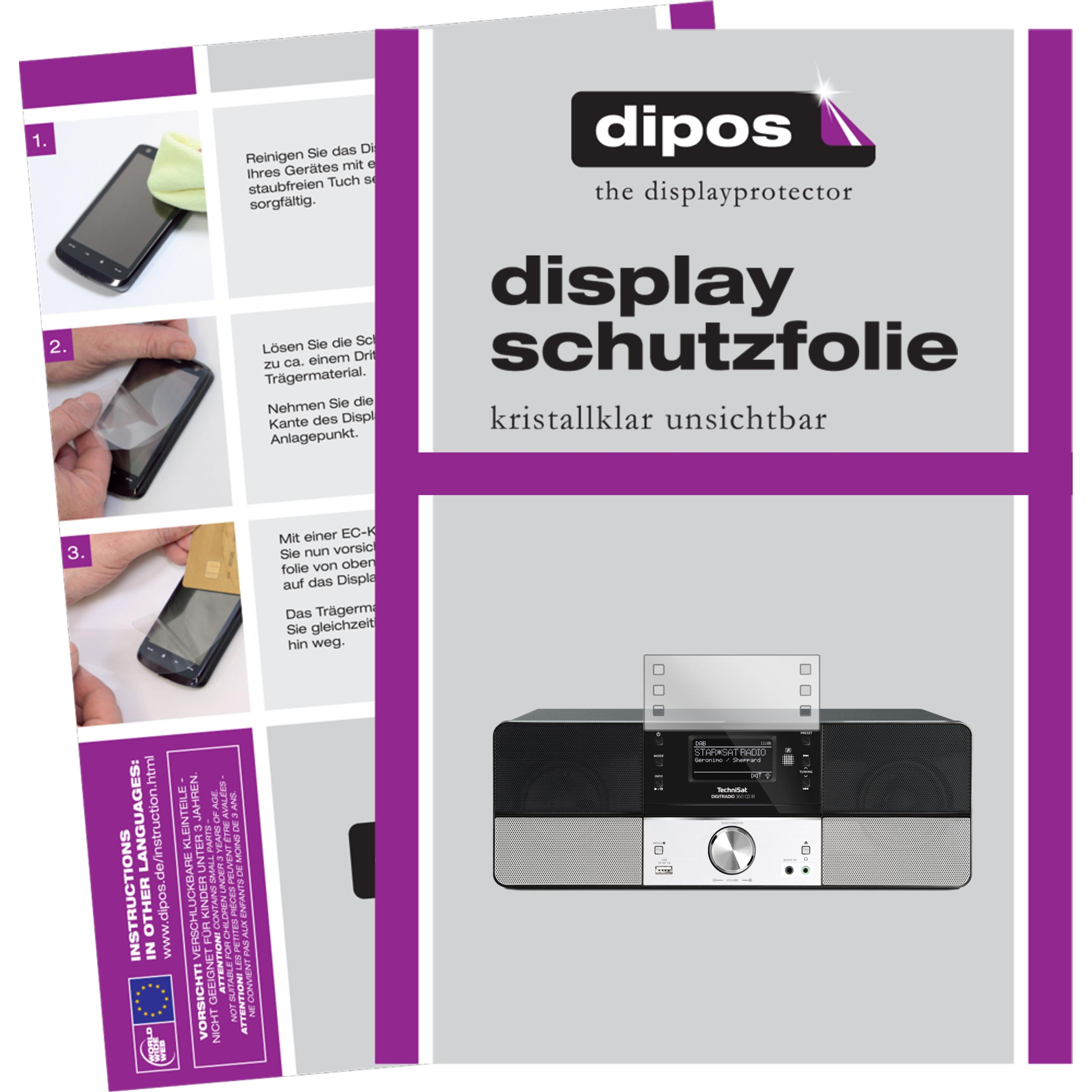 Dipos, Fahrzeug Navigation Zubehör, Displayschutzfolie Crystalclear