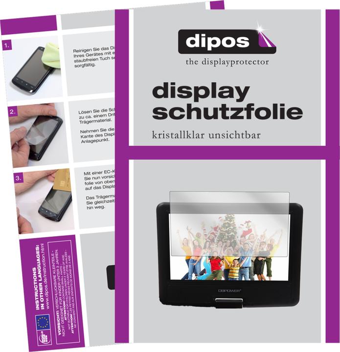 Produktbild Dipos Displayschutzfolie Crystalclear (3 Stück, DBPower 9,5 Zoll Tragbarer DVD-Player)