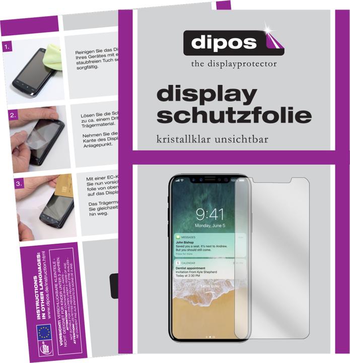 Actual product image Dipos Screen Protector Crystalclear (2 pcs., Apple iPhone X)