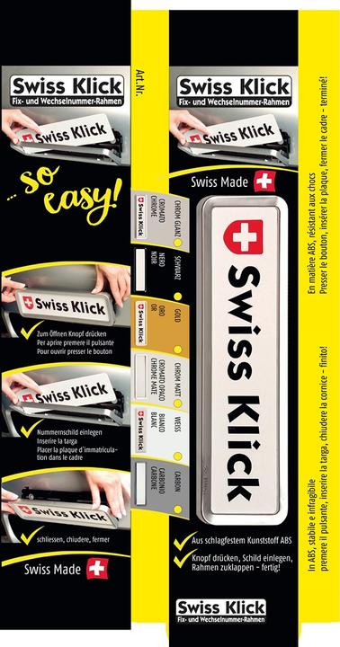 Produktbild Swissklick Nummerrahmen (Front + Heck, Langformat)