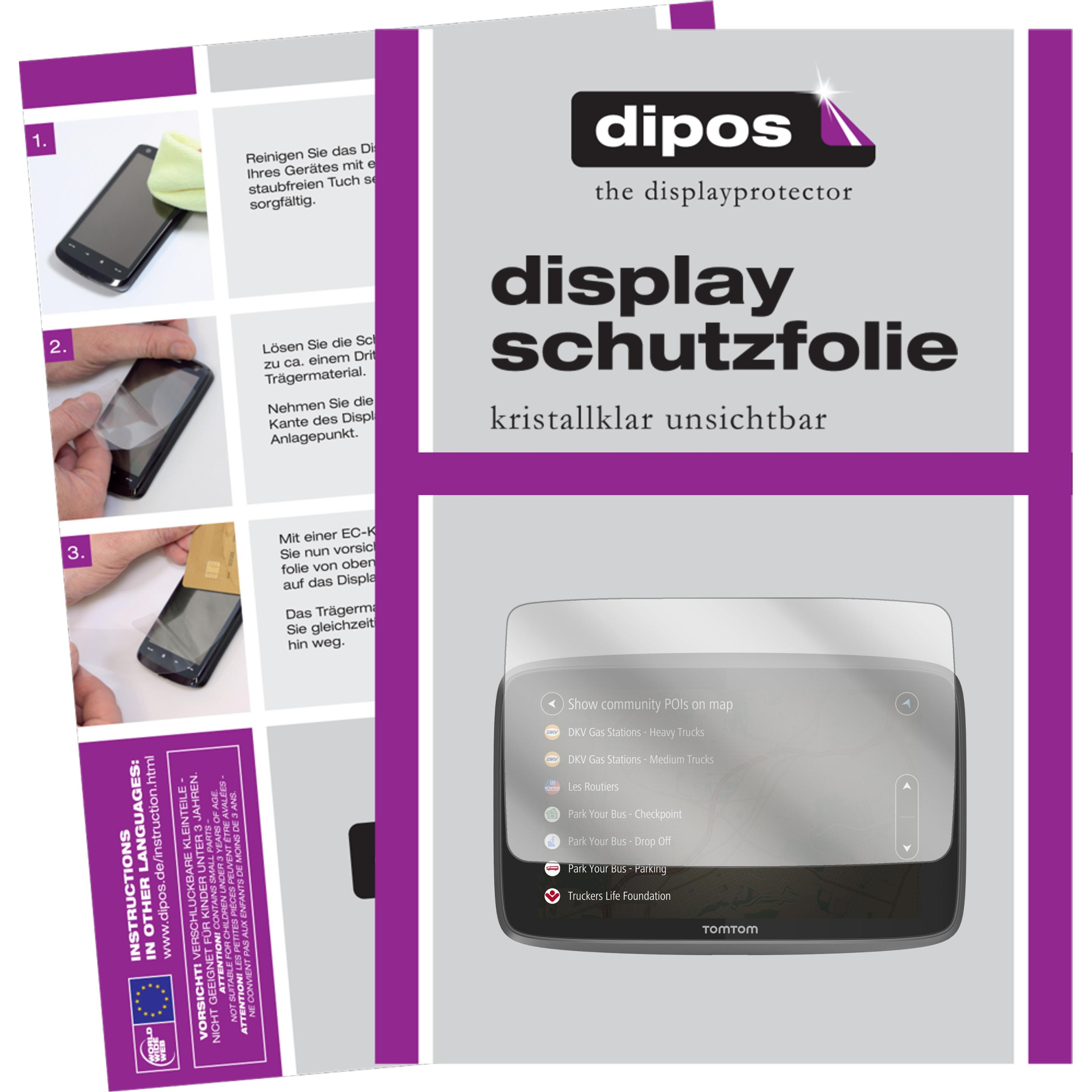 Dipos, Fahrzeug Navigation Zubehör, Displayschutzfolie Crystalclear