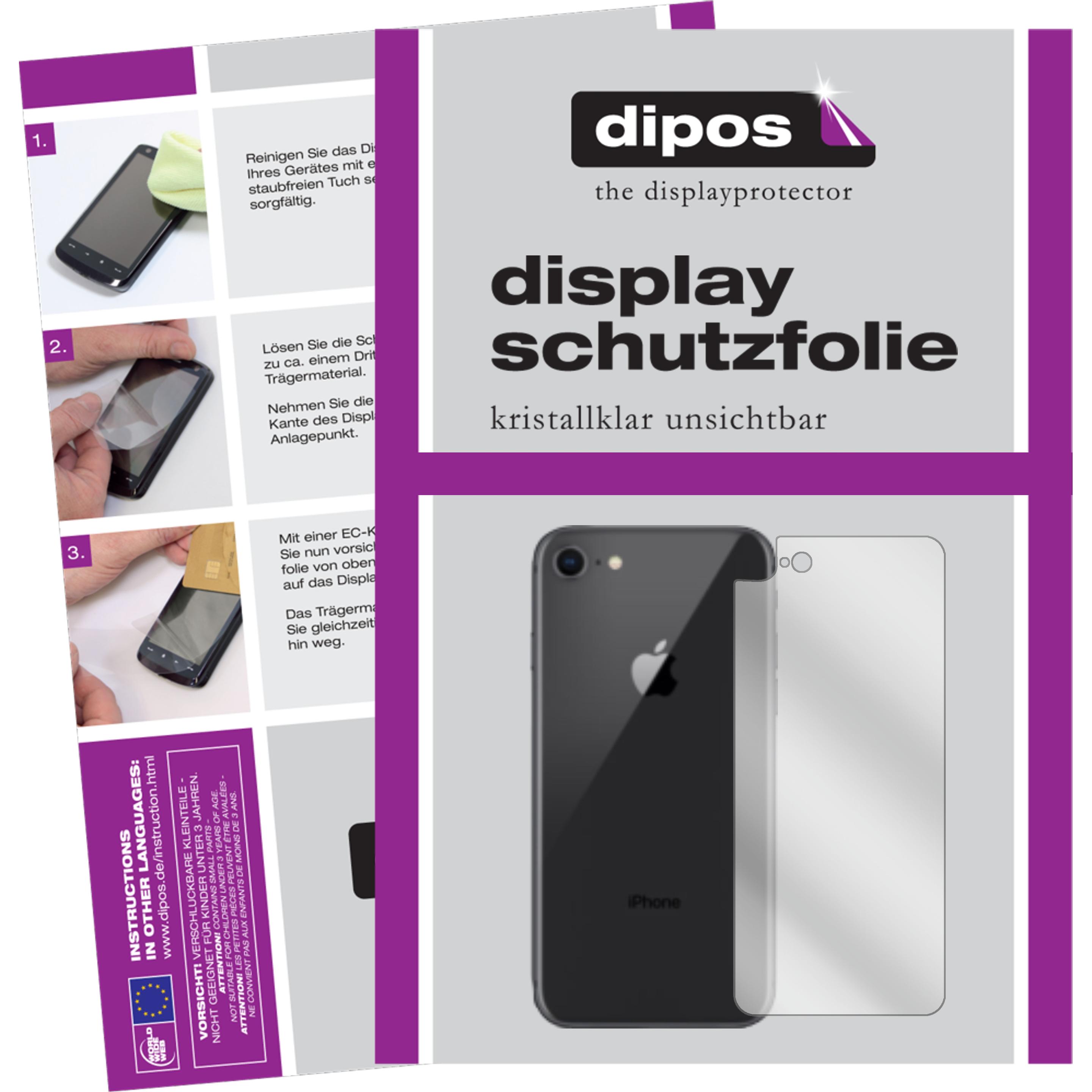 Dipos Displayschutzfolie Crystalclear (2 Stk., Apple iPhone SE), Smartphone Schutzfolie, Transparent