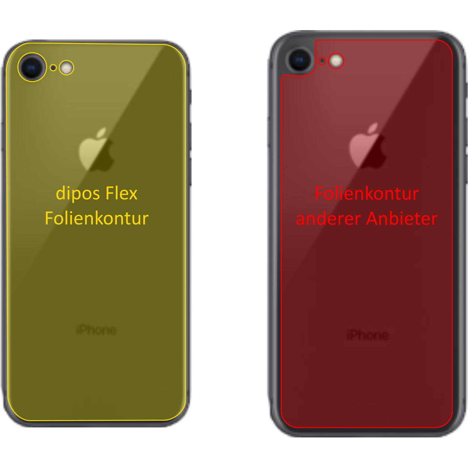 Thumbnail - Dipos Displayschutzfolie Full-Cover 3D (3 Stück, Apple iPhone 8), Smartphone Schutzfolie, Transparent