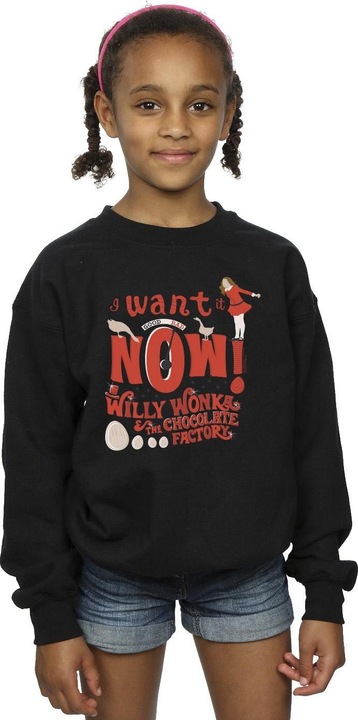 Immagine prodotto Willy Wonka & the Chocolate Factory Verruca Salt I Want It Now Felpa Ragazze (104)
