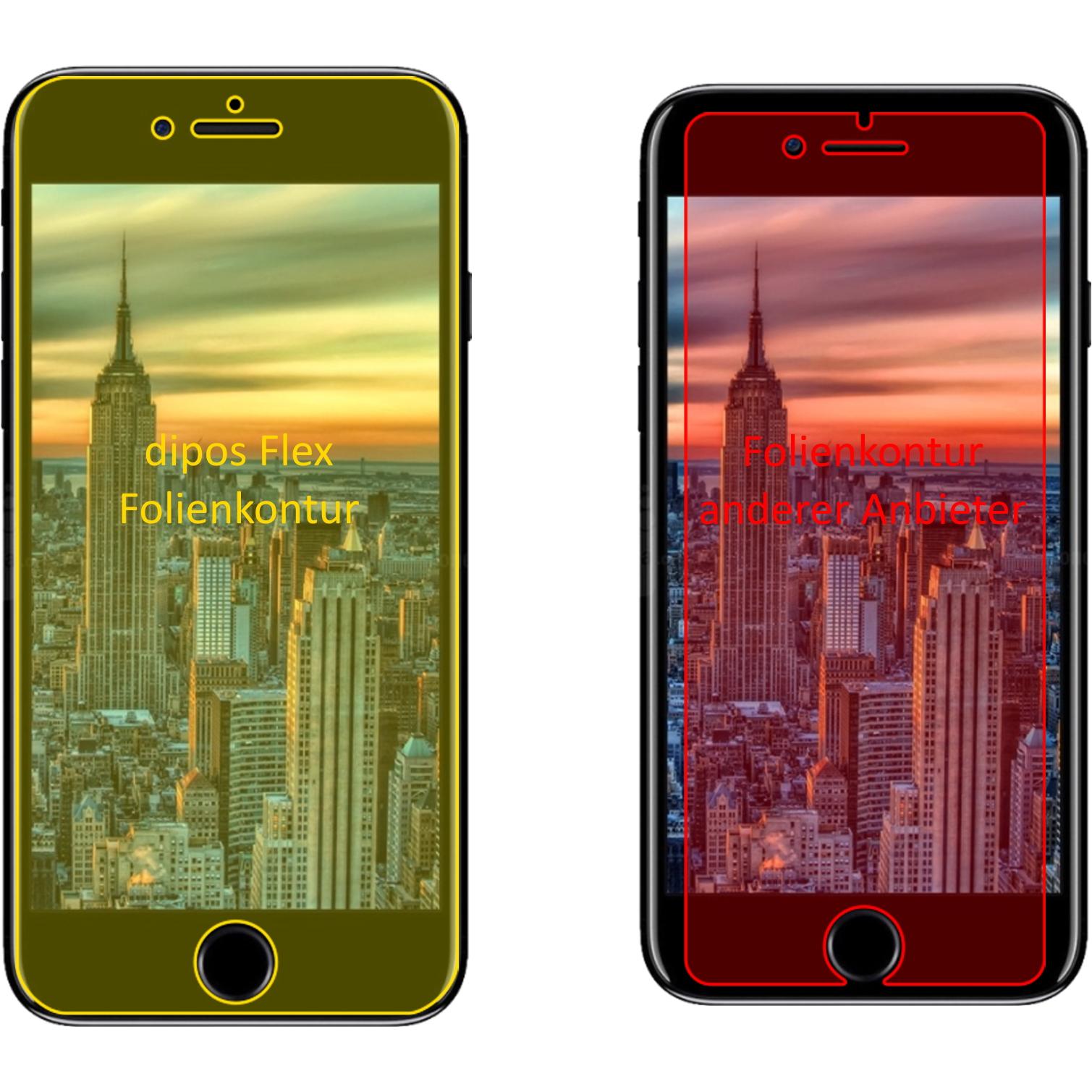 Thumbnail - Dipos Displayschutzfolie Full-Cover 3D (3 Stück, Apple iPhone 8), Smartphone Schutzfolie, Transparent