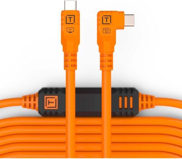 Produktbild Tether Tools TetherPro USB-C auf USB-C rechter Winkel orange 9,4m (9.40 m, USB 3.2 Gen 1)