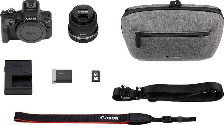 Produktbild Canon EOS R100 + RF-S 18-45mm F4.5-6.3 IS STM (18 - 45 mm, 24.10 Mpx, APS-C / DX)