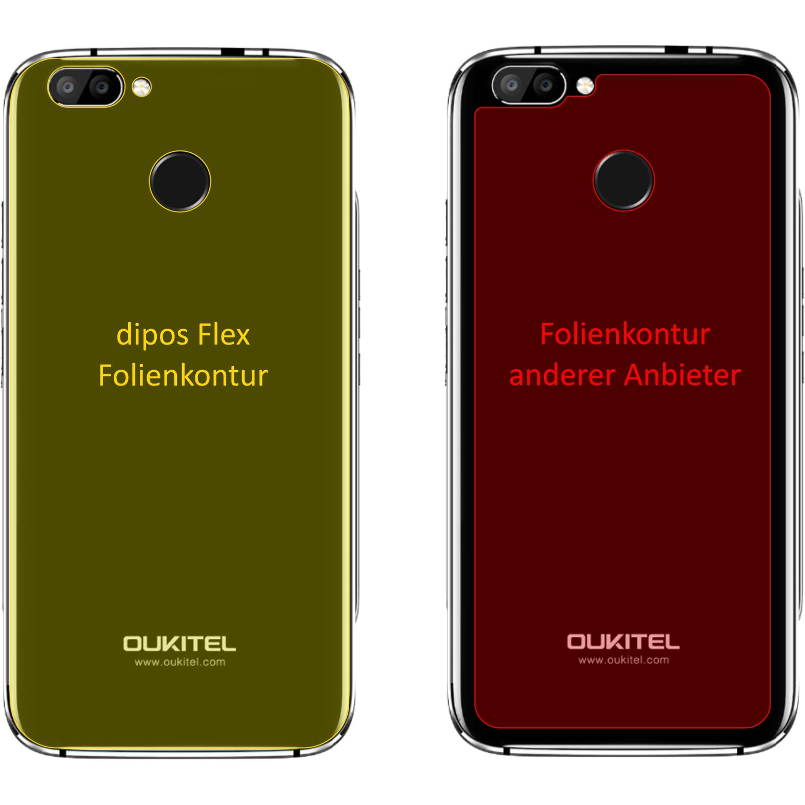 Thumbnail - Dipos Displayschutzfolie Full-Cover 3D (3 Stück, Oukitel U22), Smartphone Schutzfolie, Transparent