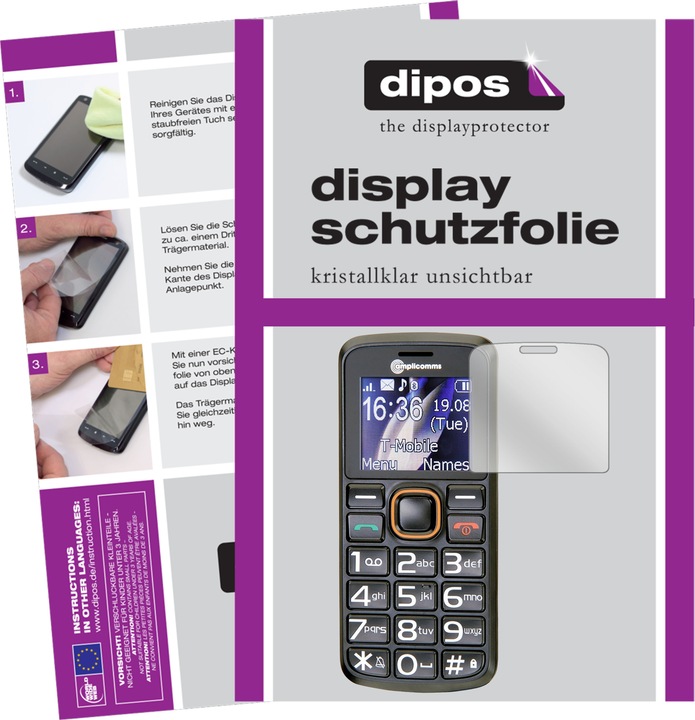 Produktbild Dipos Displayschutzfolie Crystalclear (2 Stück, Amplicomms PowerTel M6300)