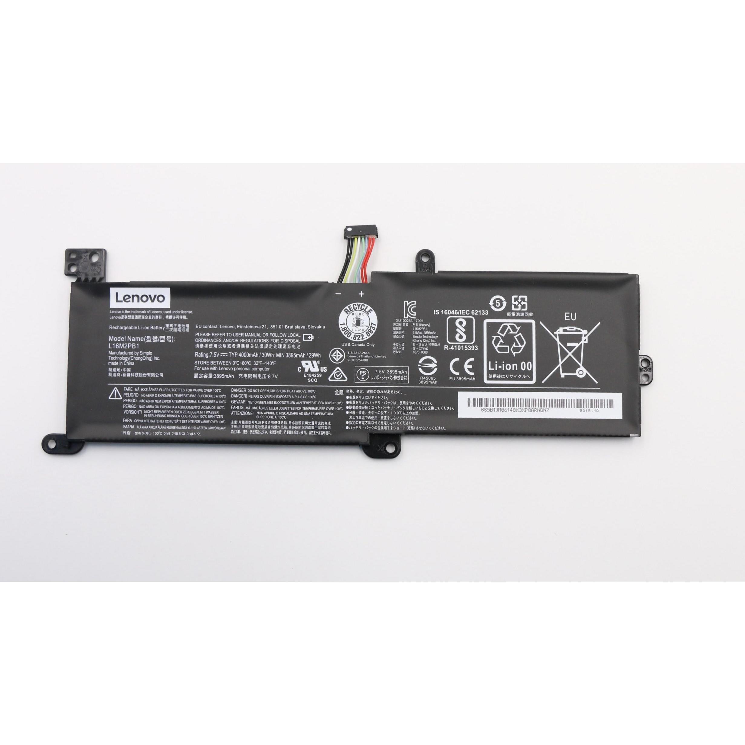 Lenovo Original Akku für IdeaPad 320-15IKB (4000 mAh), Notebook Akku, Schwarz