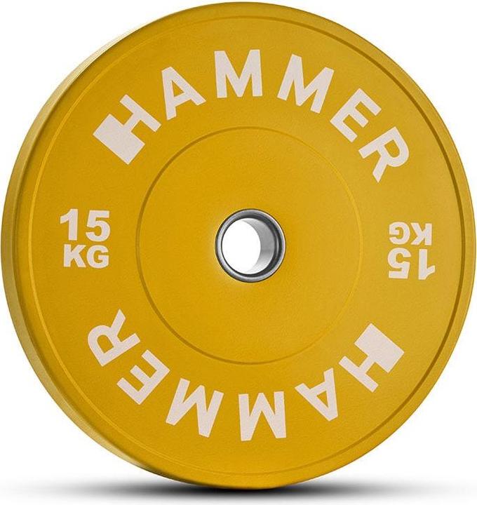Hammer Fitness Bumper Plate 50 mm 15 kg (1 x 15 kg)