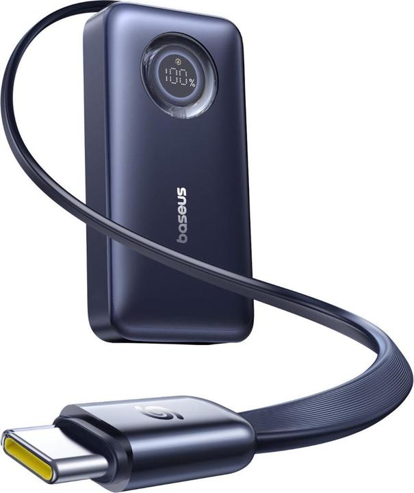 Actual product image Baseus EnerCore CR11 Retractable 10000mAh 45W Cosmic Black (10000 mAh, 45 W)