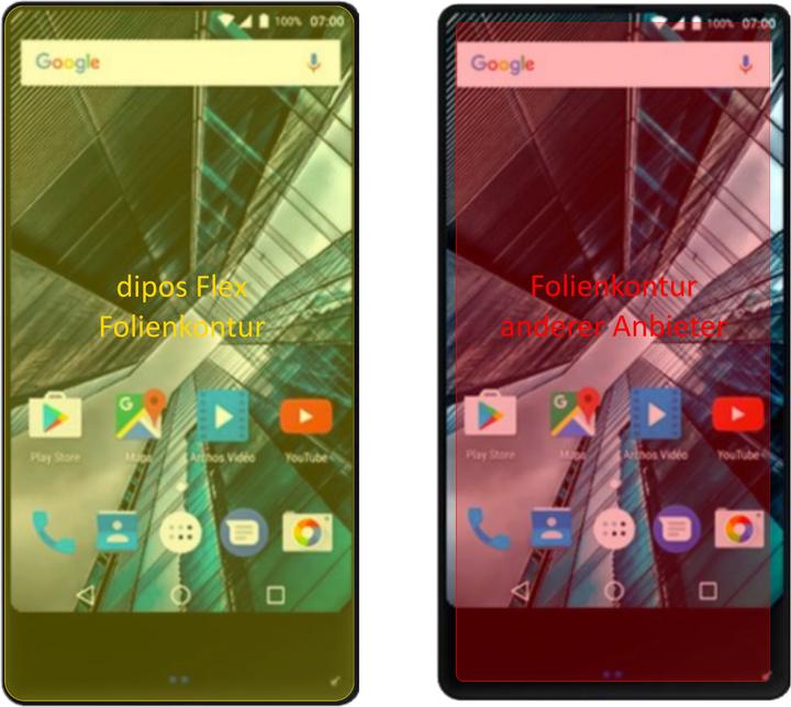 Actual product image Dipos Screen Protector Full-Cover 3D (3 pcs., Archos Sense 55S)