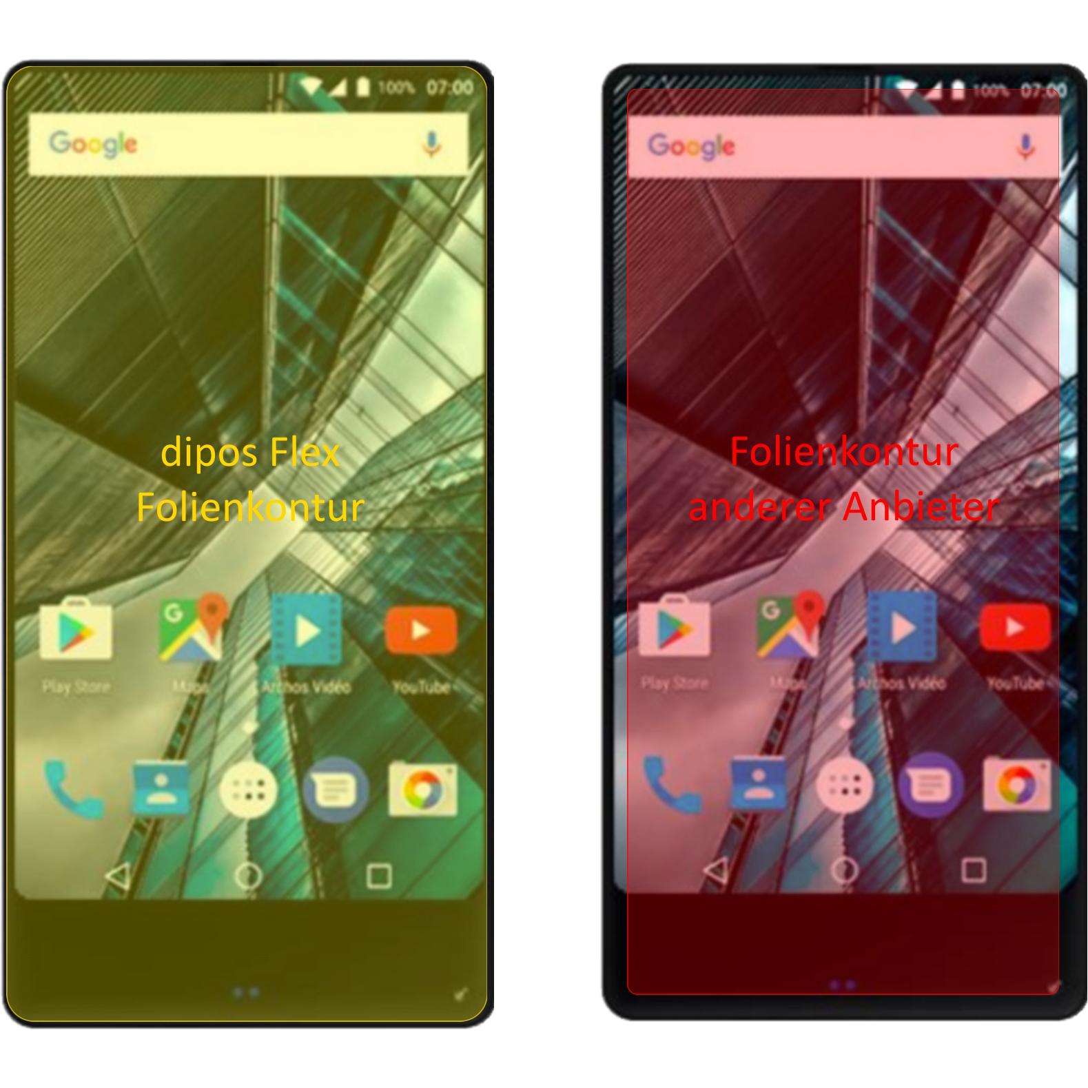 Thumbnail - Dipos Displayschutzfolie Full-Cover 3D (3 Stück, Archos Sense 55S), Smartphone Schutzfolie, Transparent