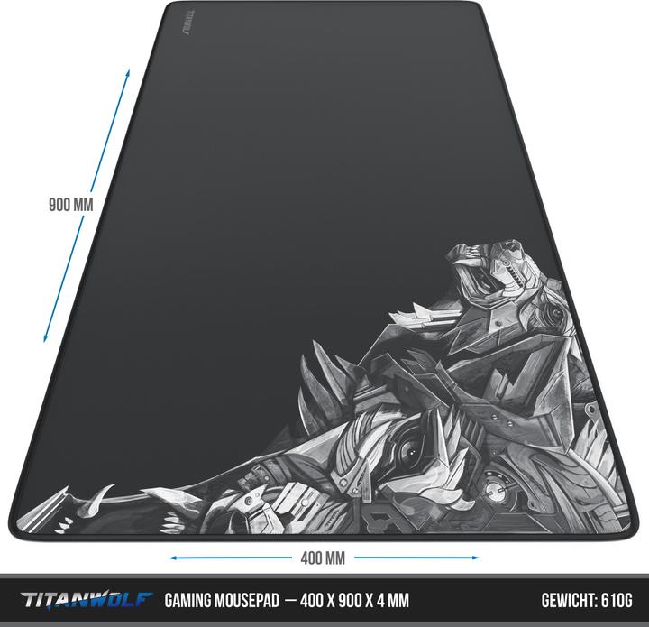 Immagine prodotto Titanwolf Tastiera, mouse e tappetino Spar Set, tastiera meccanica, mouse e tappetino da gioco (DE, Cablato)