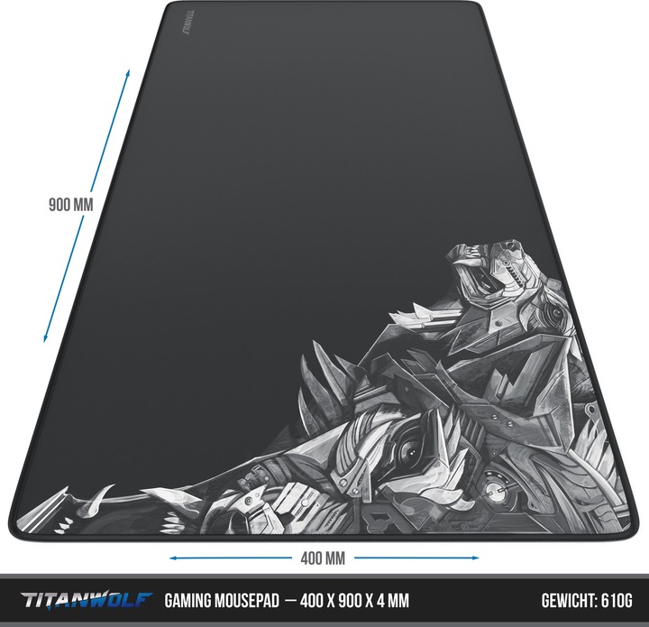Actual product image Titanwolf Mechanical Keyboard, Mouse & Mouse Pad Gaming Bundle (DE, Cable)