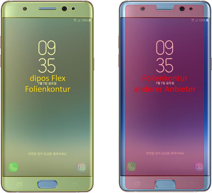 Actual product image Dipos Screen Protector Full-Cover 3D (3 Piece, Samsung Galaxy Note FE)