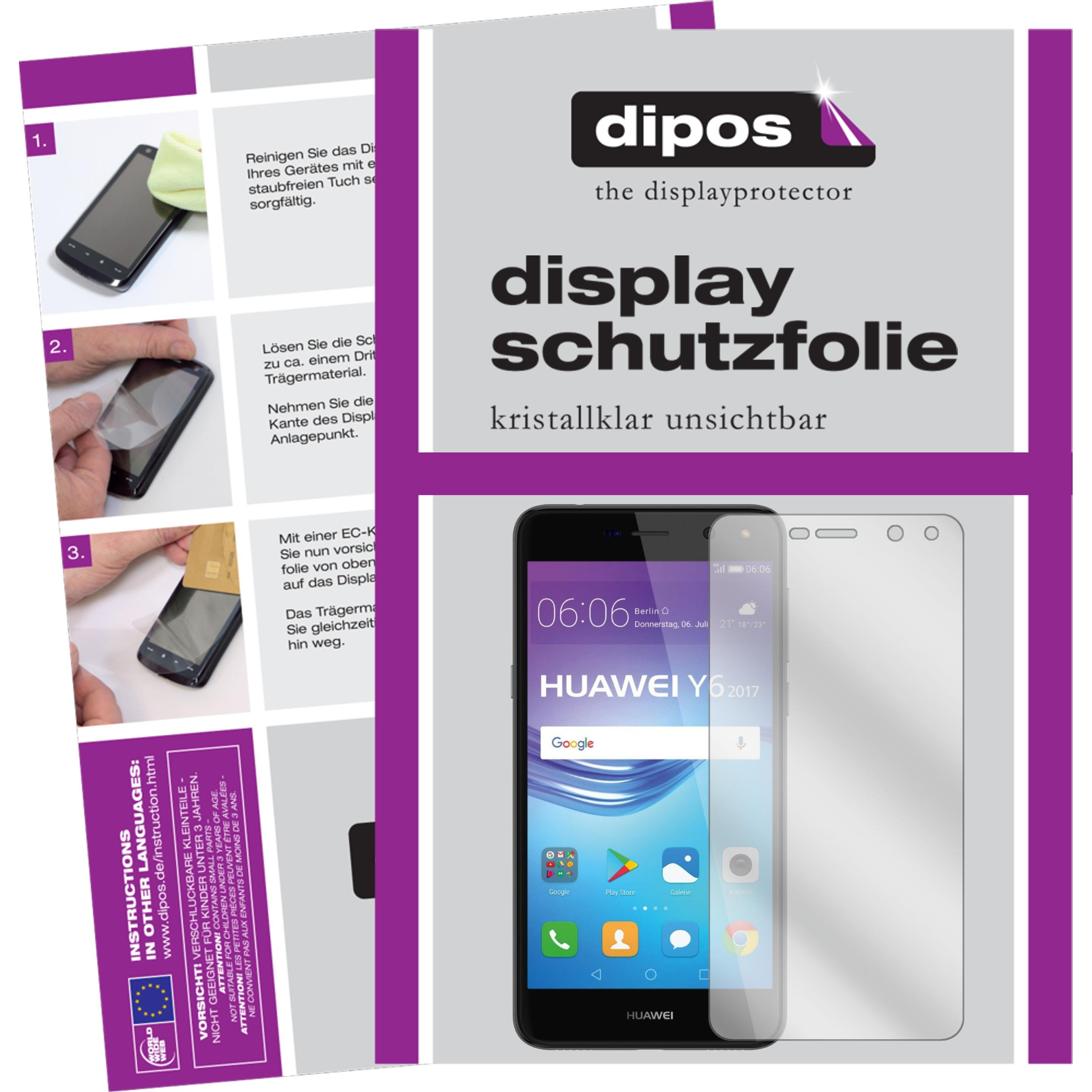 Thumbnail - Dipos Displayschutzfolie Crystalclear (2 Stück, Huawei Y6 (2017)), Smartphone Schutzfolie, Transparent