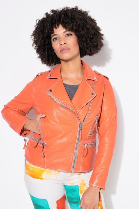 Produktbild Angel of Style Leder-Bikerjacke, echtes Leder, Farbe, Langarm (54)