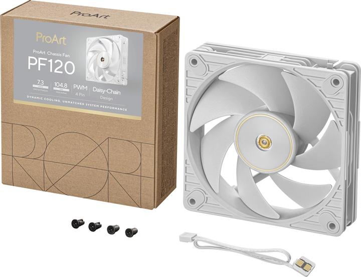 Produktbild ASUS Lüfter Proart Pf120 Fan Pwm White (120 mm, 1x)