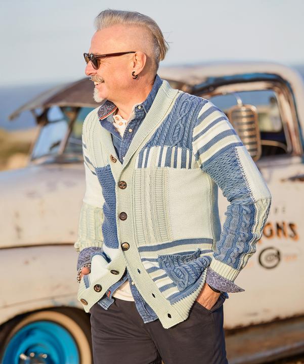 Produktbild Joe Browns Mixed Knit Patchwork Cardigan (L)