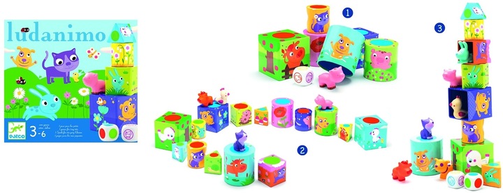 Actual product image Djeco Ludanimo 3in1