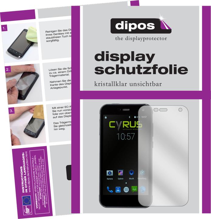Dipos 2 Pellicole Protettive Opache 9H Per Cyrus CS 28 - Antiriflesso, Made In Germany - 2