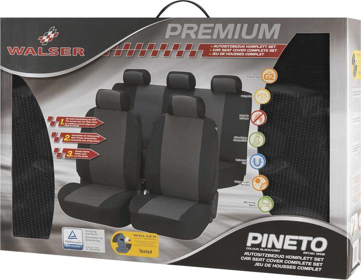 Produktbild Walser Autositzbezüge Pineto grau Komplett Set