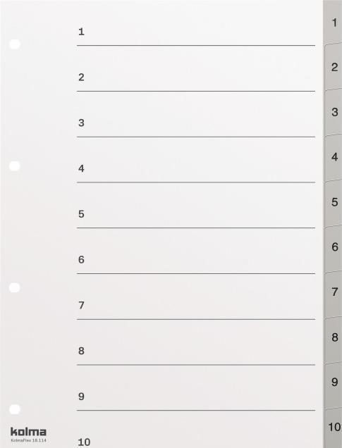 Nährwerte und Zutaten Kolma Register