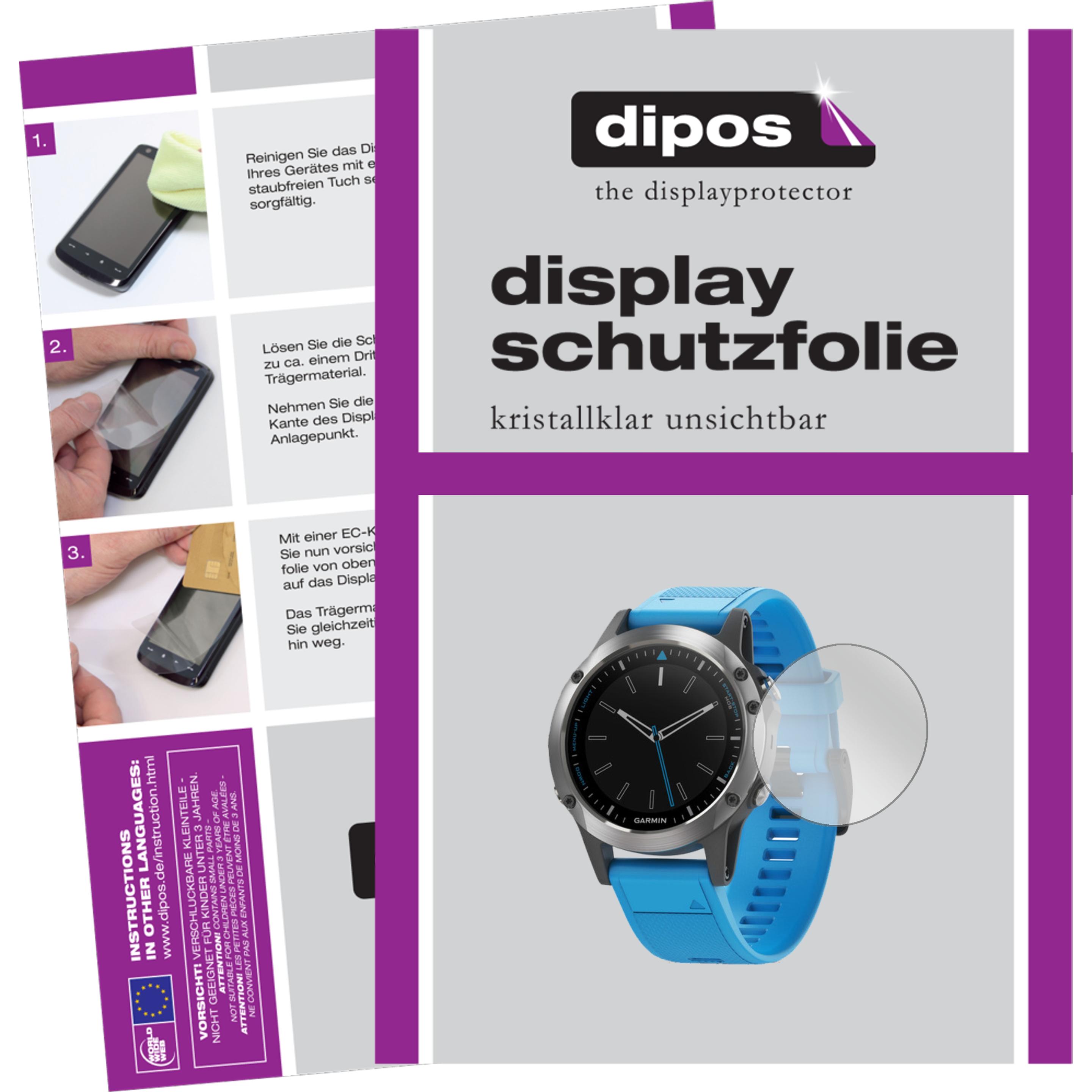Dipos Displayschutzfolie Crystalclear, Smartwatch Schutzfolie, Transparent