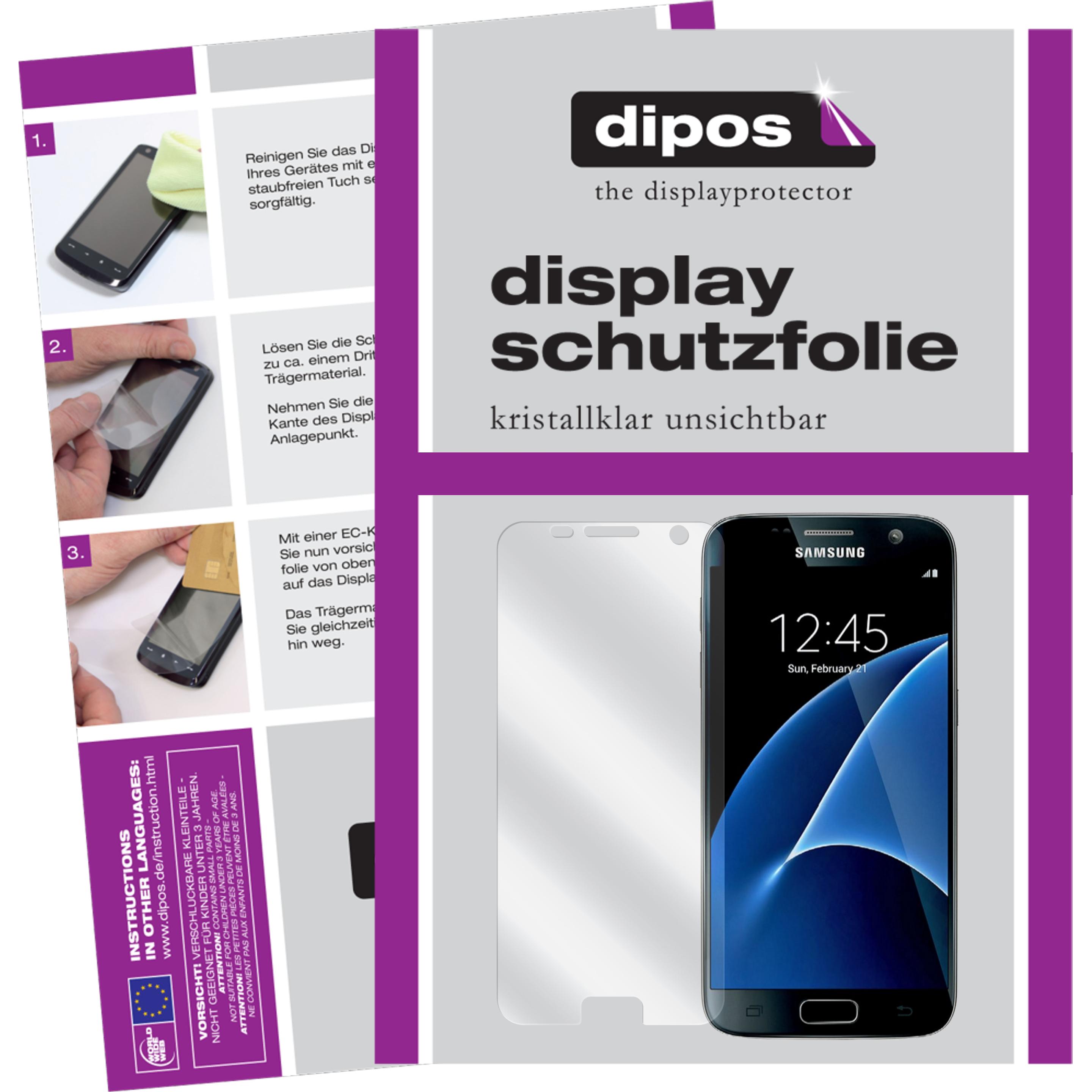 Dipos Displayschutzfolie Crystalclear (2 Stück, Samsung Galaxy S21), Smartphone Schutzfolie, Transparent