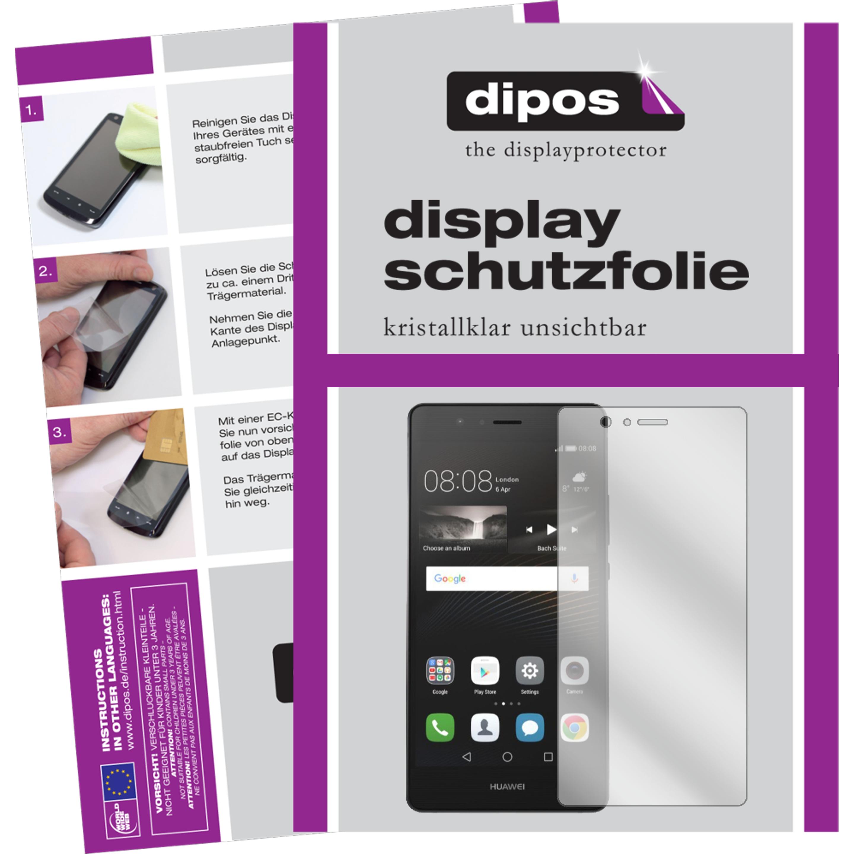Dipos Displayschutzfolie Crystalclear (6 Stück, Huawei P9 Lite), Smartphone Schutzfolie, Transparent