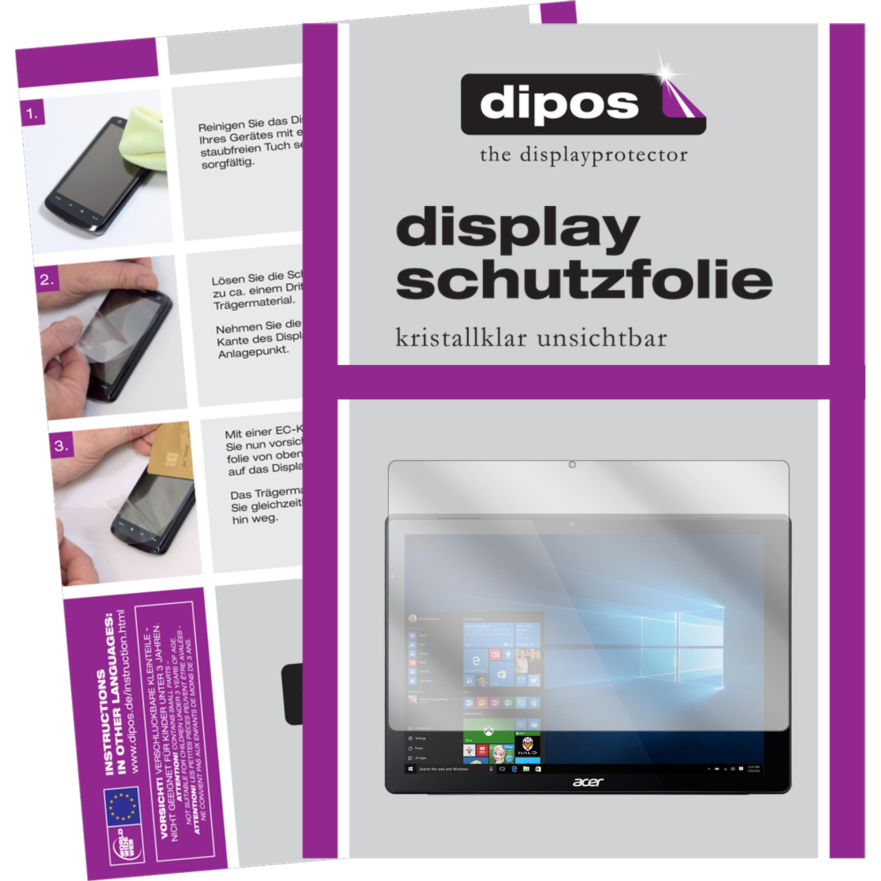 Dipos Displayschutzfolie Crystalclear (2 Stück, Acer Switch Alpha 12), Tablet Schutzfolie