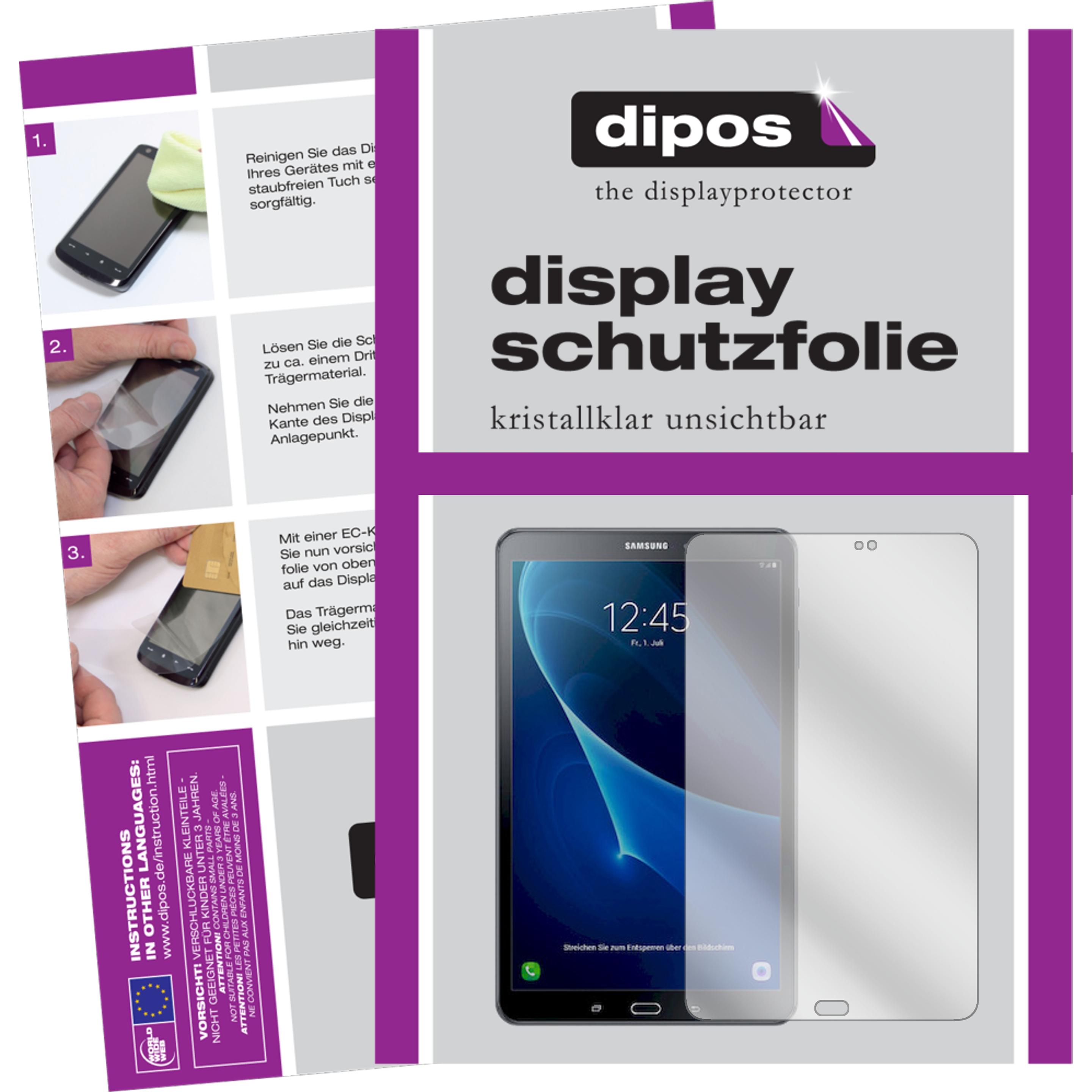 Dipos Displayschutzfolie Crystalclear (2 Stück, Samsung Galaxy Tab A 10.1), Tablet Schutzfolie