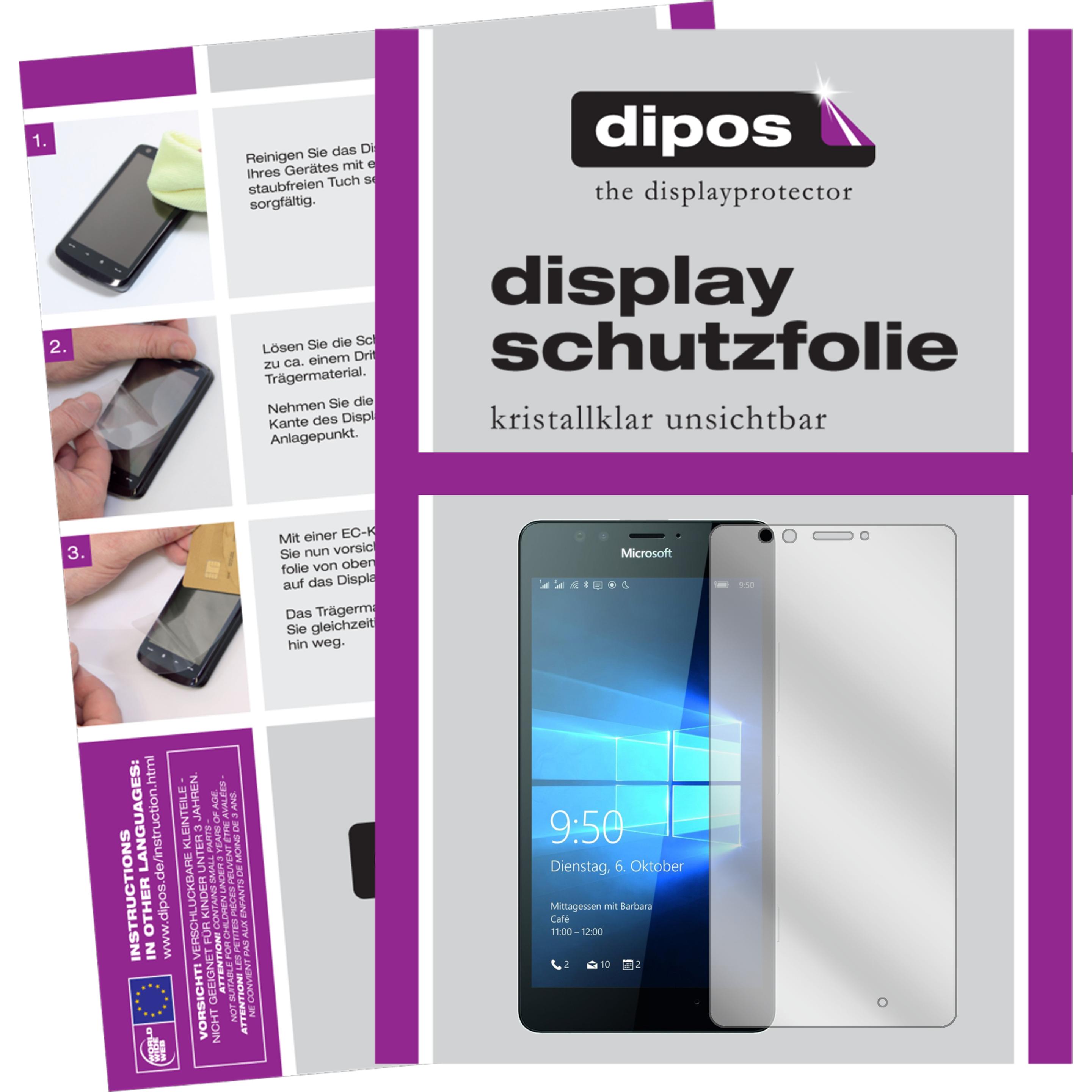 Dipos Displayschutzfolie Crystalclear (6 Stück, Microsoft Lumia 950), Smartphone Schutzfolie, Transparent
