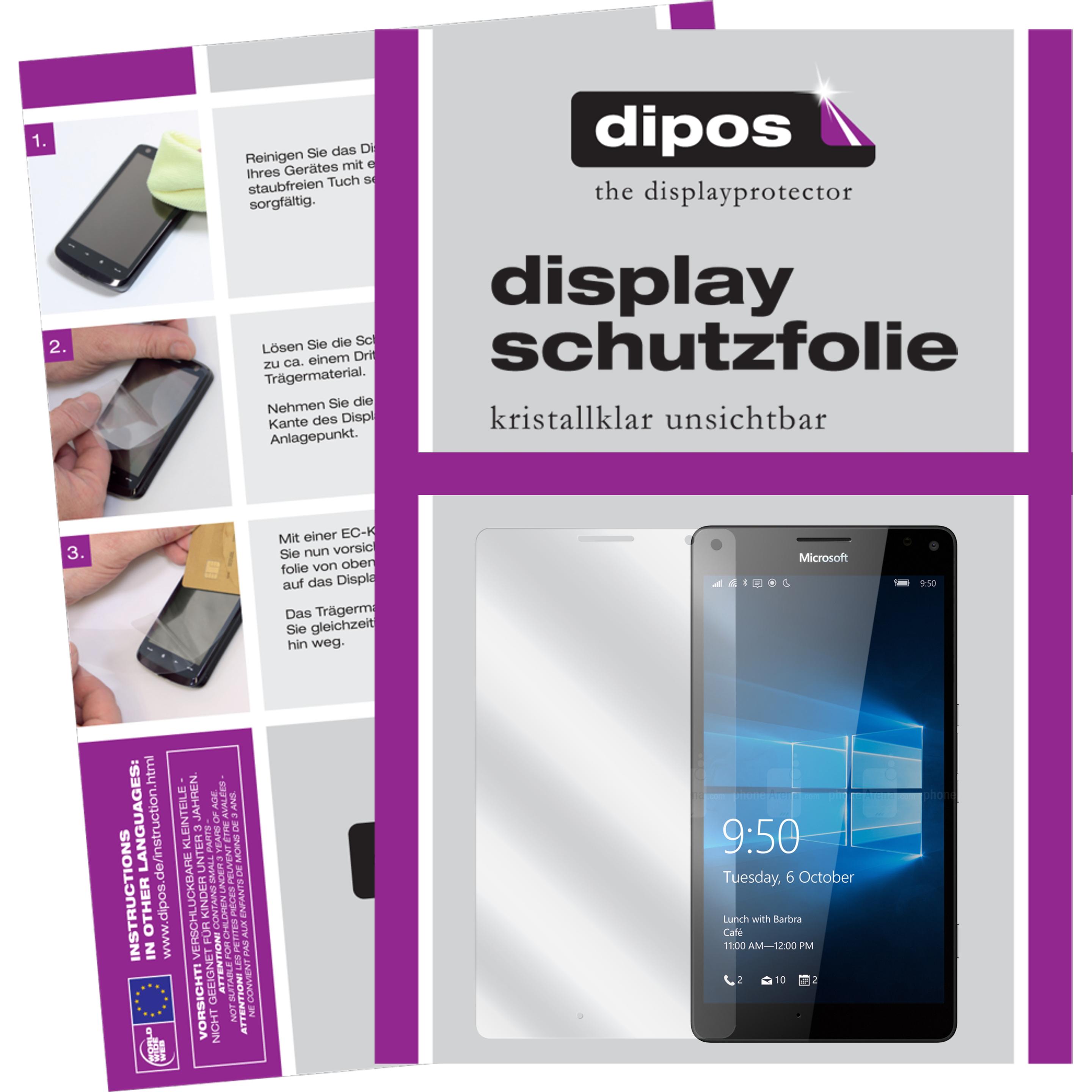 Dipos Displayschutzfolie Crystalclear (6 Stück, Microsoft Lumia 950 XL), Smartphone Schutzfolie, Transparent
