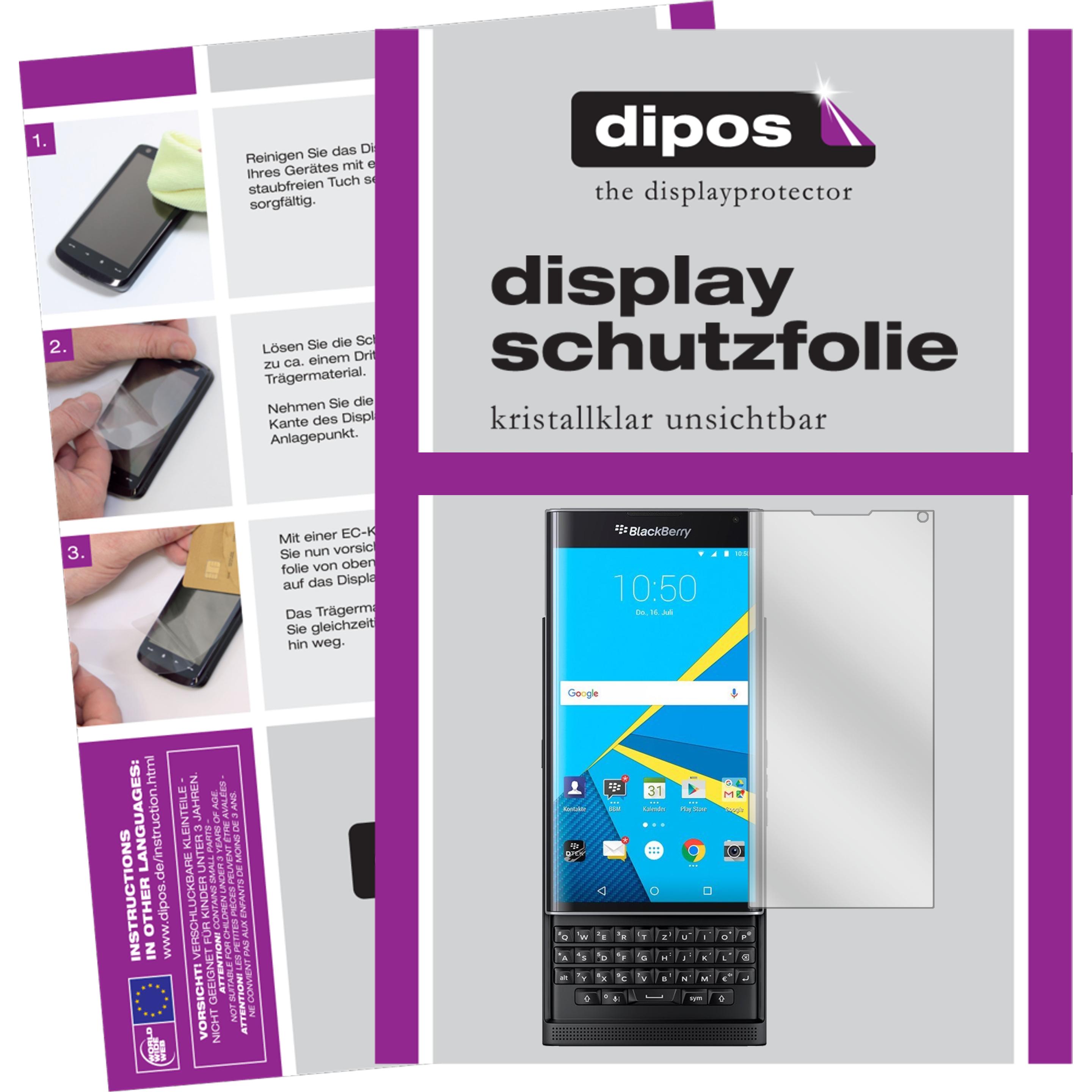 Dipos Displayschutzfolie Crystalclear (6 Stück, Blackberry Priv), Smartphone Schutzfolie, Transparent