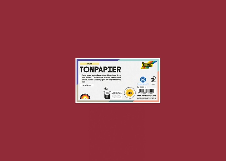 Actual product image Folia Clay paper 130g/m², 50x70cm (130 g/m²)