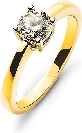 Produktbild Natsumi Schmuck Diamantring Gelbgold 18K/750 0.50 ct H si (51, 750/18 K Gold)
