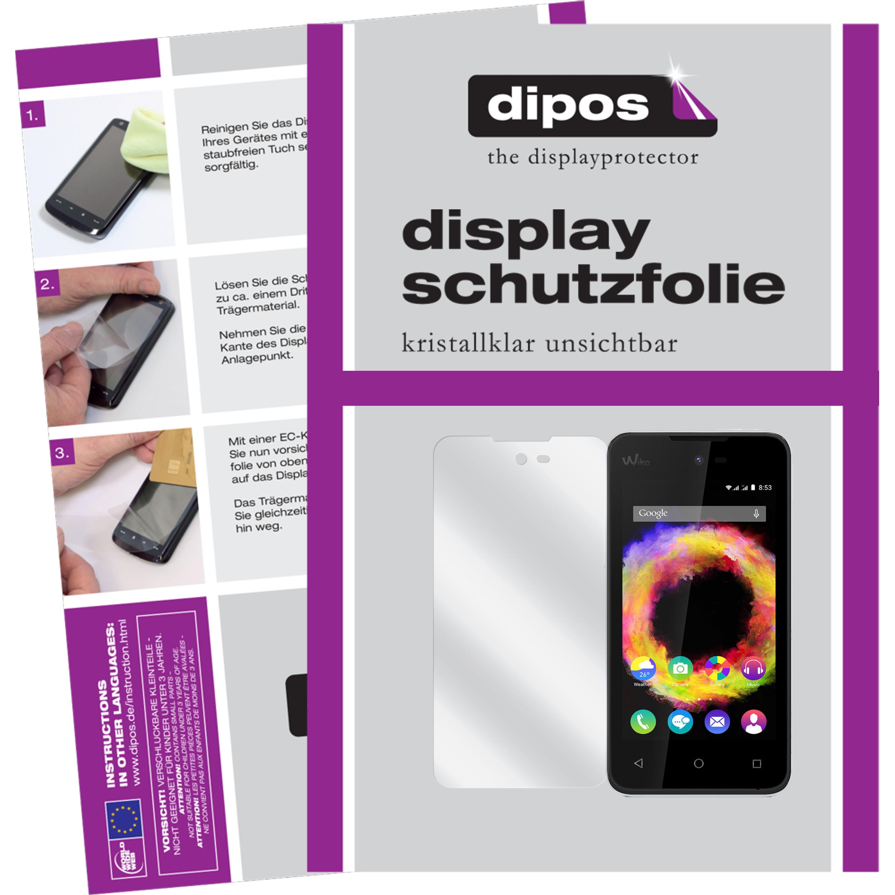 Dipos Displayschutzfolie Crystalclear (2 Stück, Wiko Sunset 2), Smartphone Schutzfolie, Transparent
