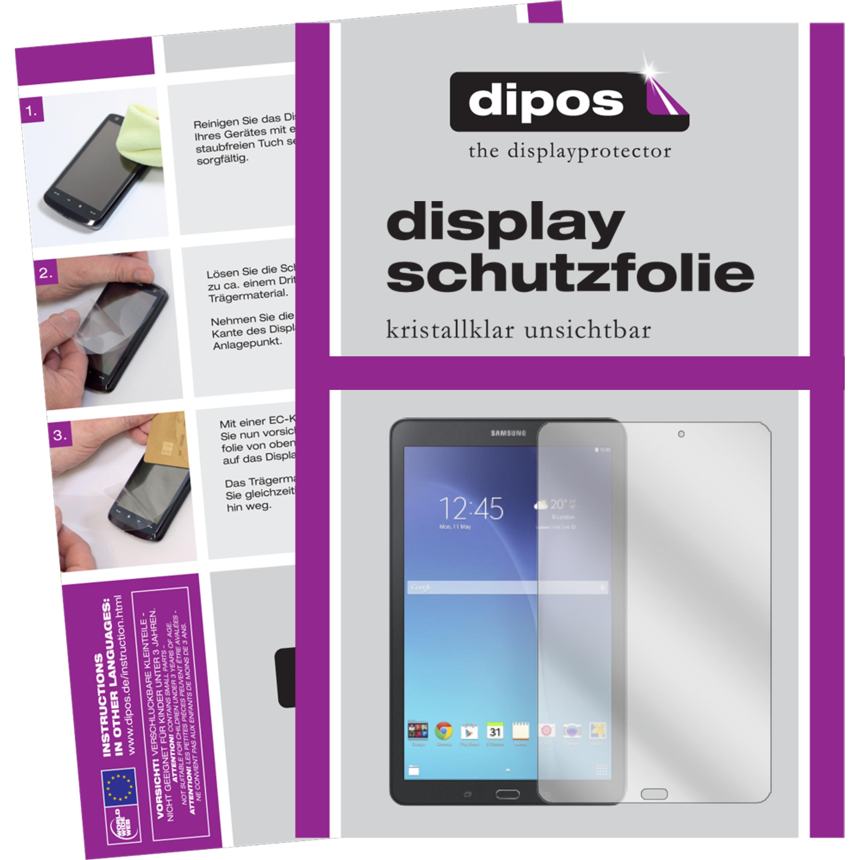 Dipos Displayschutzfolie Crystalclear (2 Stück, Galaxy Tab E 9.6), Tablet Schutzfolie