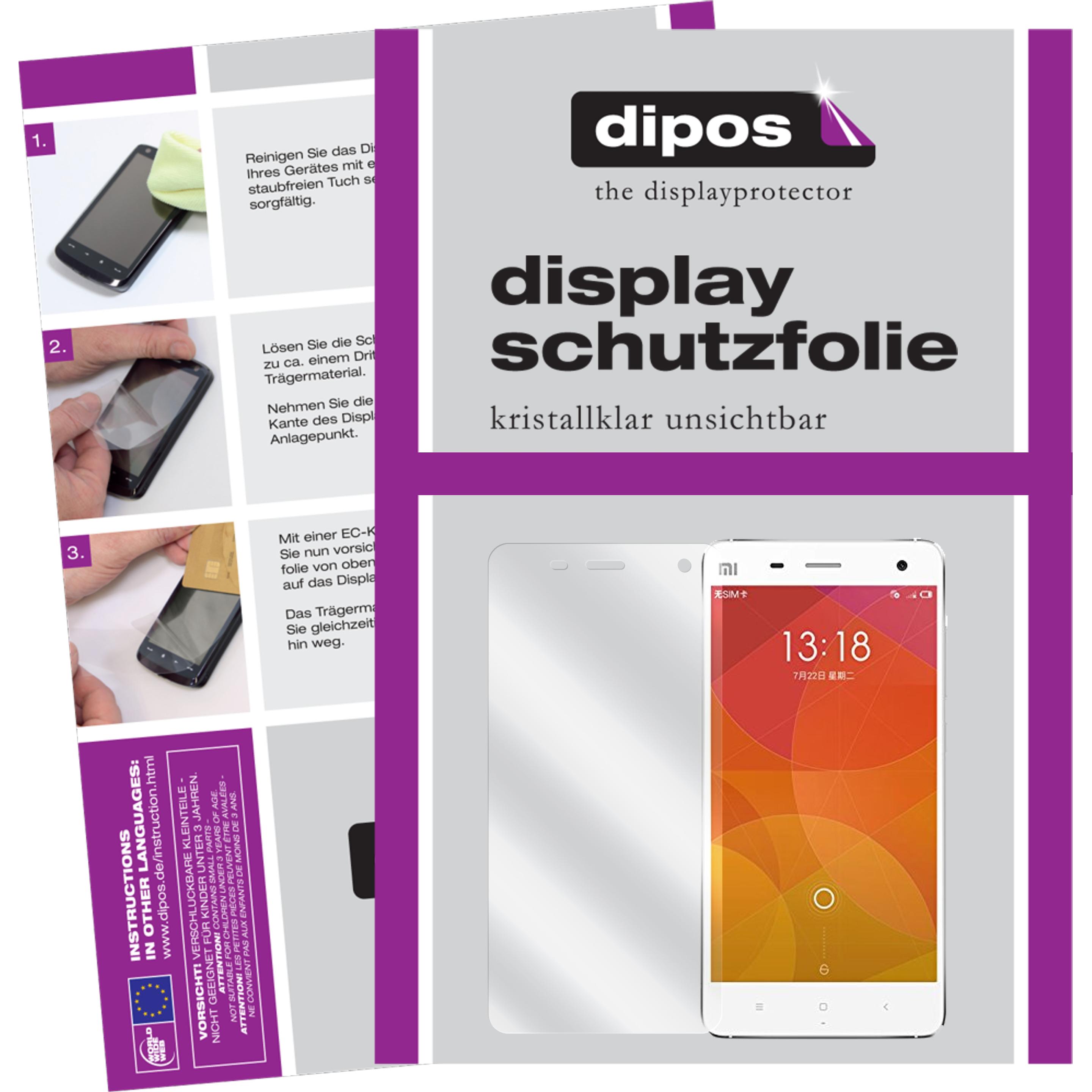 Dipos Displayschutzfolie Crystalclear (6 Stück, Xiaomi Mi 4), Smartphone Schutzfolie, Transparent